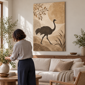 Ostrich in the Pale Light — canvas ugc mockup