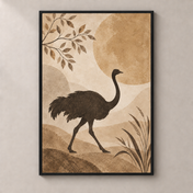 Ostrich in the Pale Light — poster standalone mockup