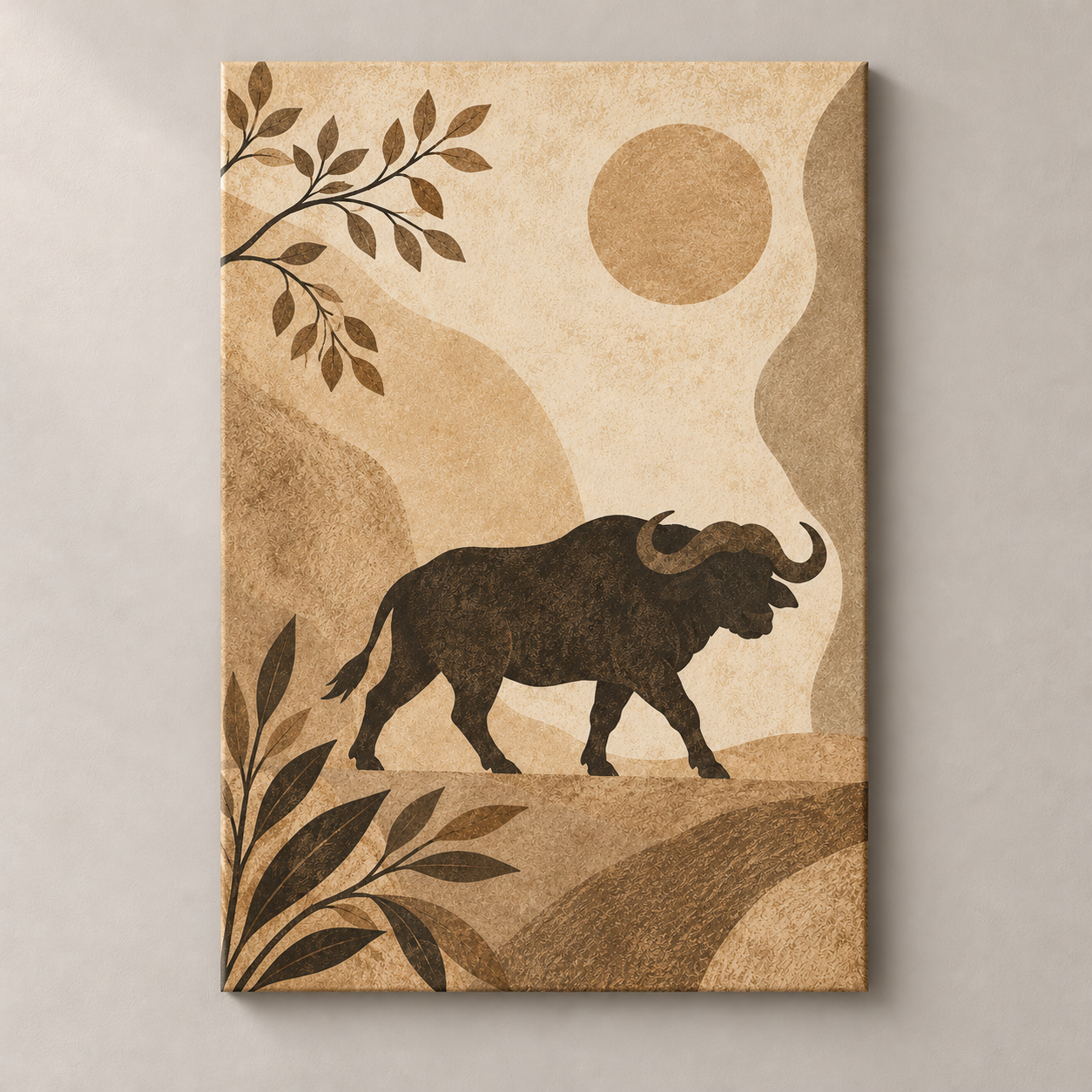 Buffalo Beneath the Still Sky — canvas standalone mockup