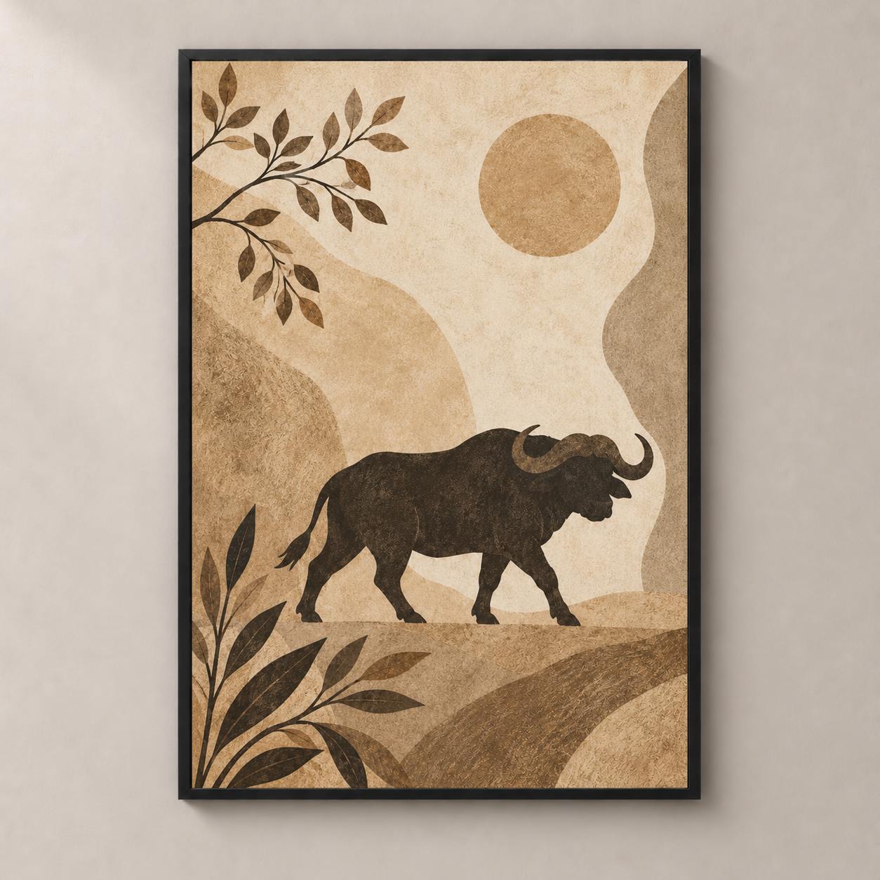 Buffalo Beneath the Still Sky — poster standalone mockup