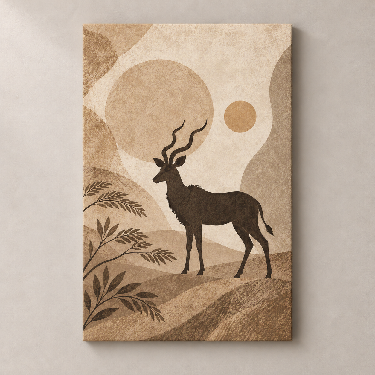 Kudu in the Evening Hush — canvas standalone mockup