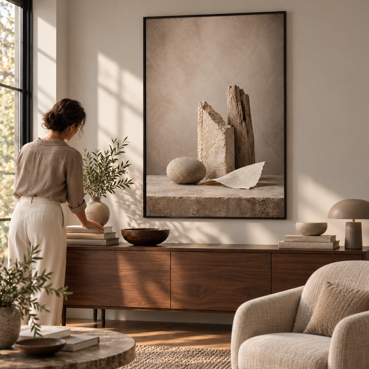 Rustic Nordic Zen No.2 - Poster lifestyle