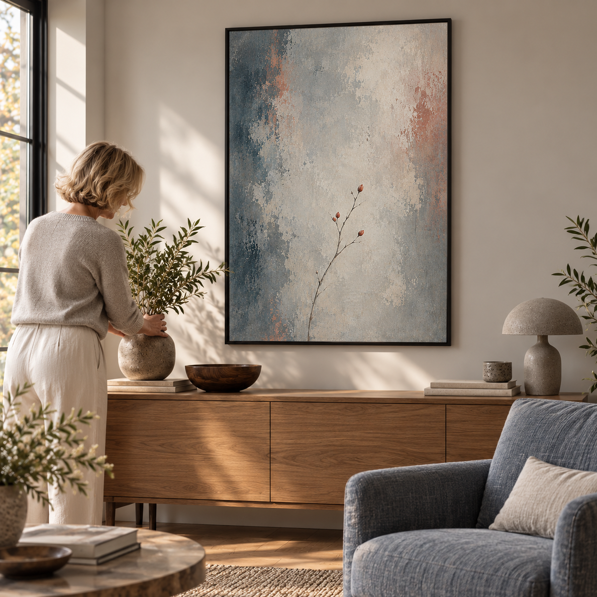 Blue Vase Stillness No.2 - Poster
