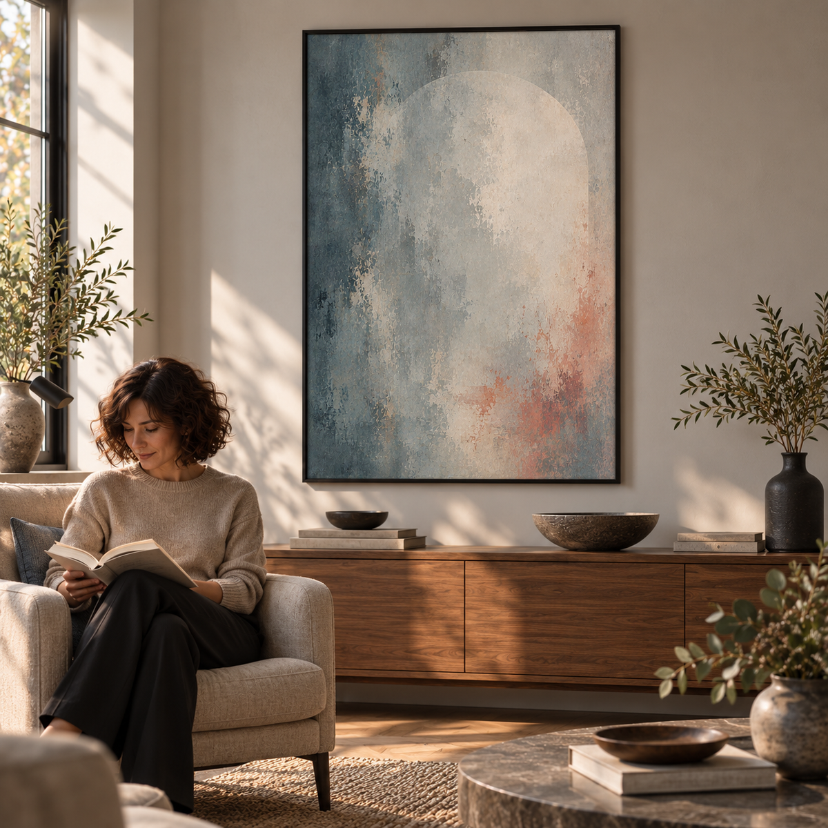 Blue Vase Stillness No.4 - Poster