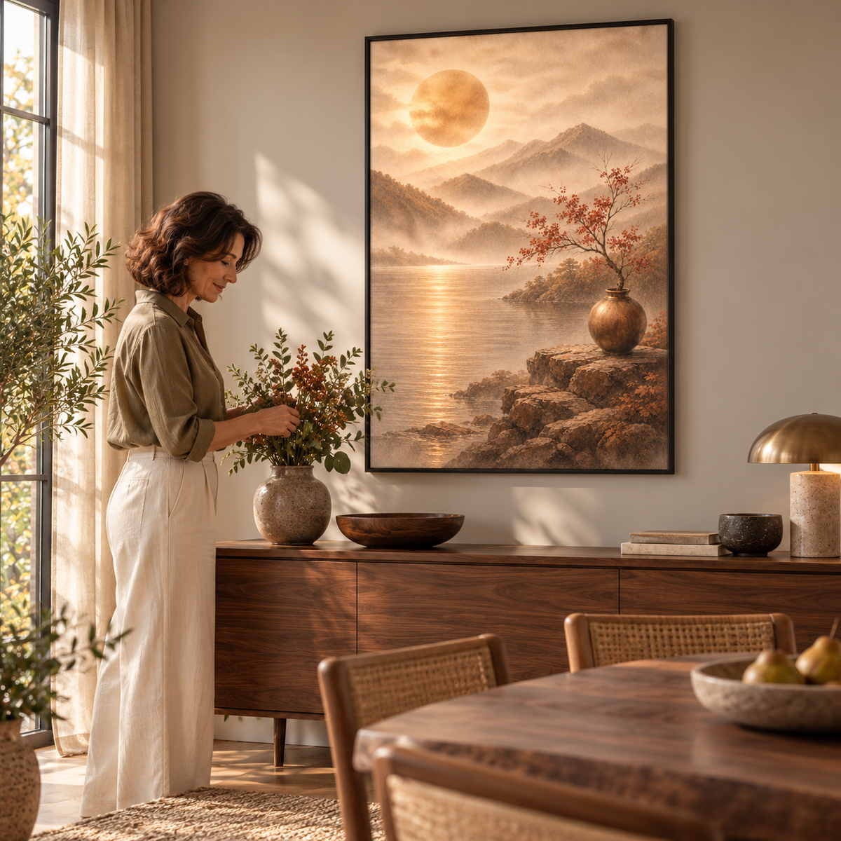 Sunlit Blossom Landscape No.3 - Poster