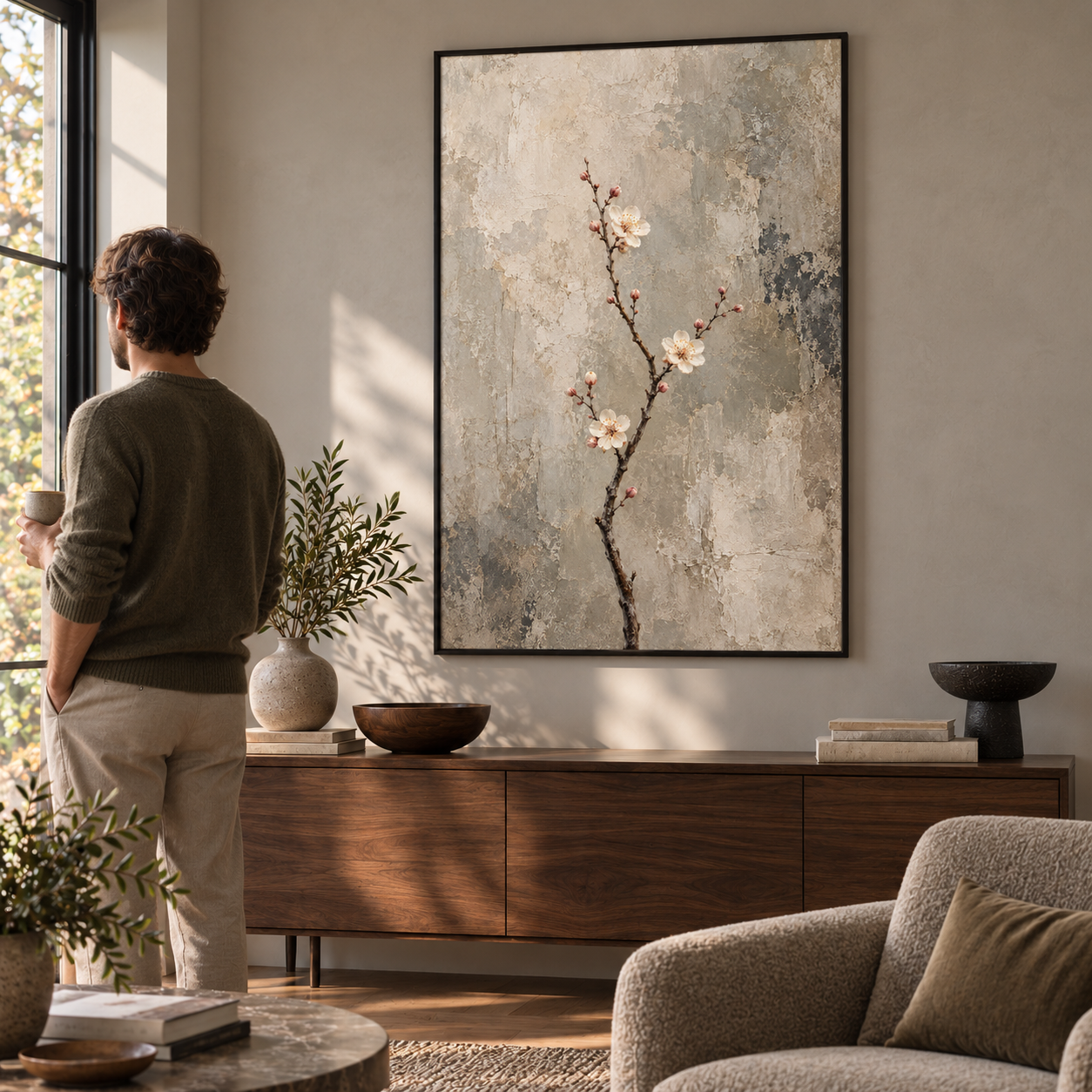 Plum Blossom on Stone No.2 - Poster ugc