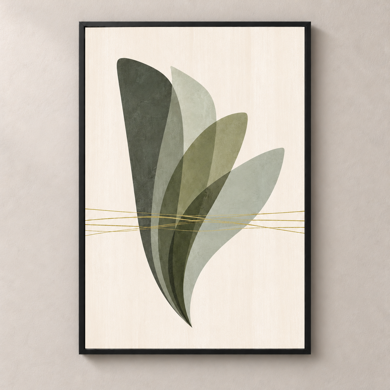 Sage Veils on Ivory No.2 - Poster standalone