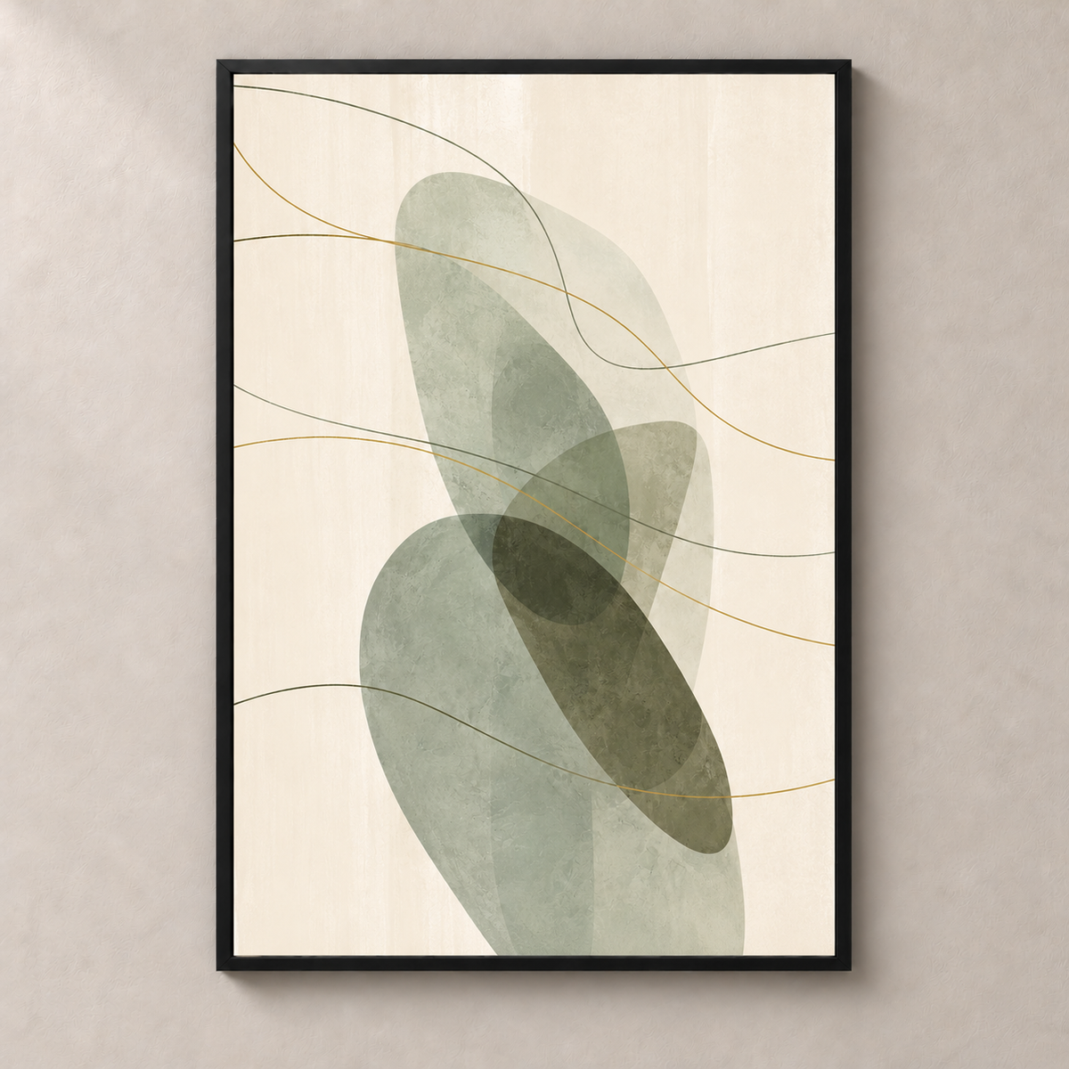 Sage Veils on Ivory No.3 - Poster