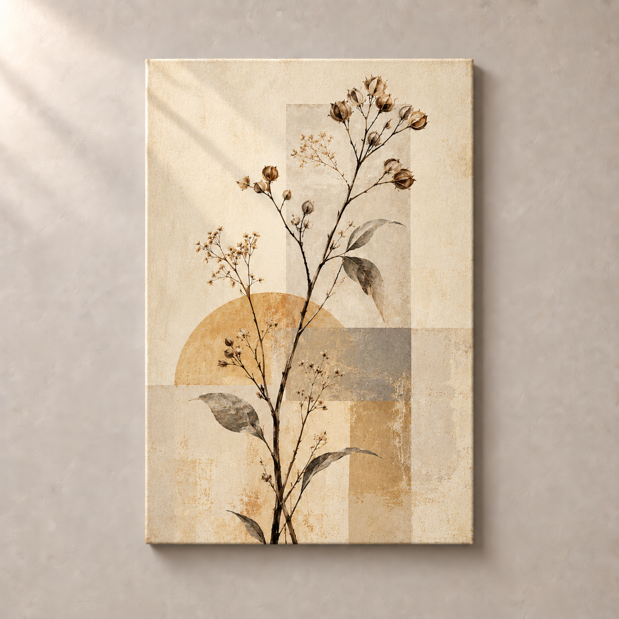 Ivory Blooms on Ochre