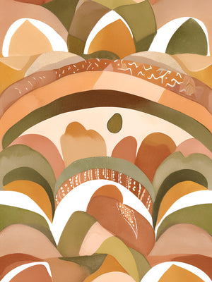 Earthy Serenity Abstract Landscape