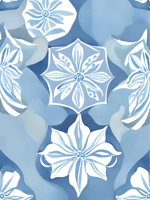 Teal Flora Modern Calm