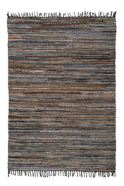 Elara handcrafted leather rug