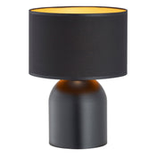 Elira black gold steel table lamp