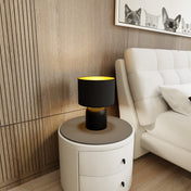 Elira black gold steel table lamp