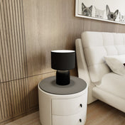 Elira black white steel table lamp