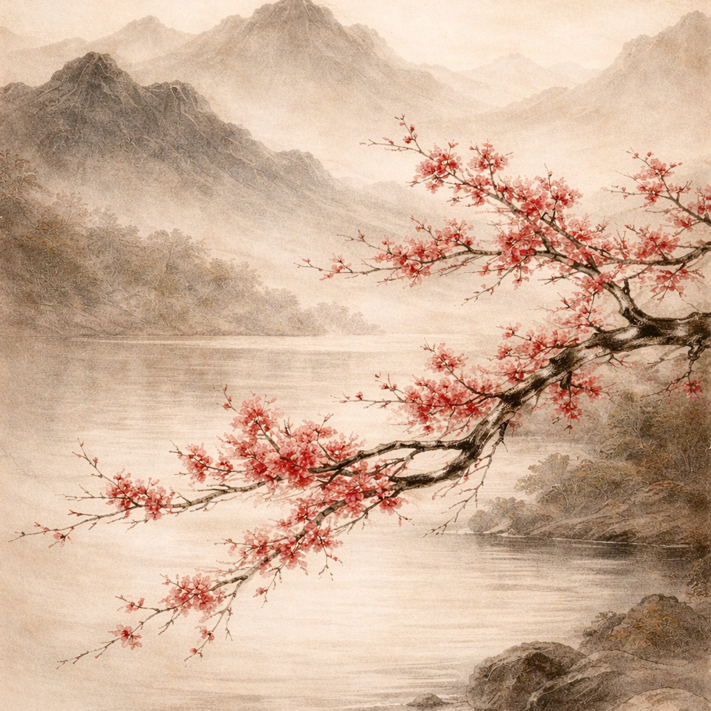 Mistymountainswithcherryblossoms.png