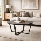 Rynna sculpted black coffee table