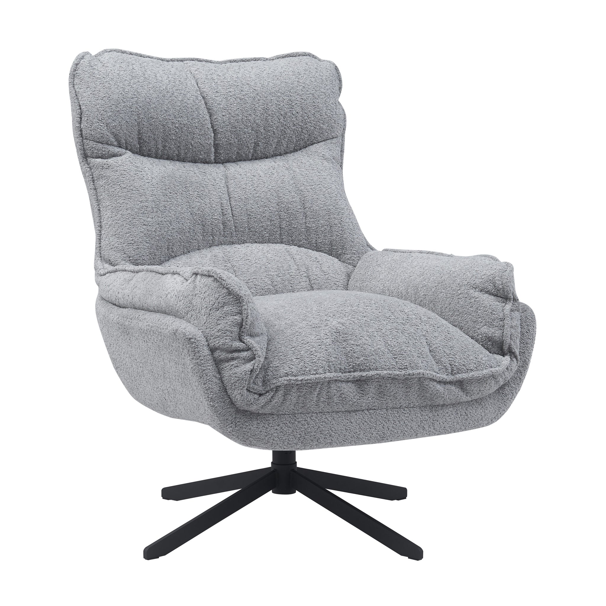 Lunara lichtgrijze stoffen fauteuil