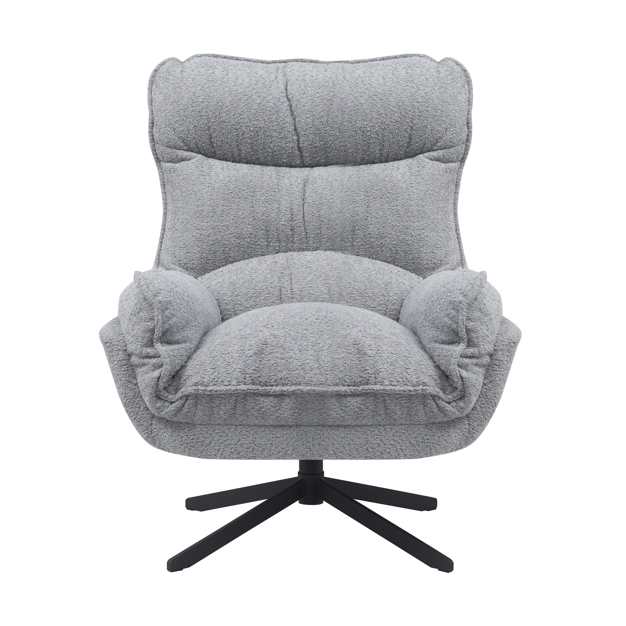 Lunara lichtgrijze stoffen fauteuil