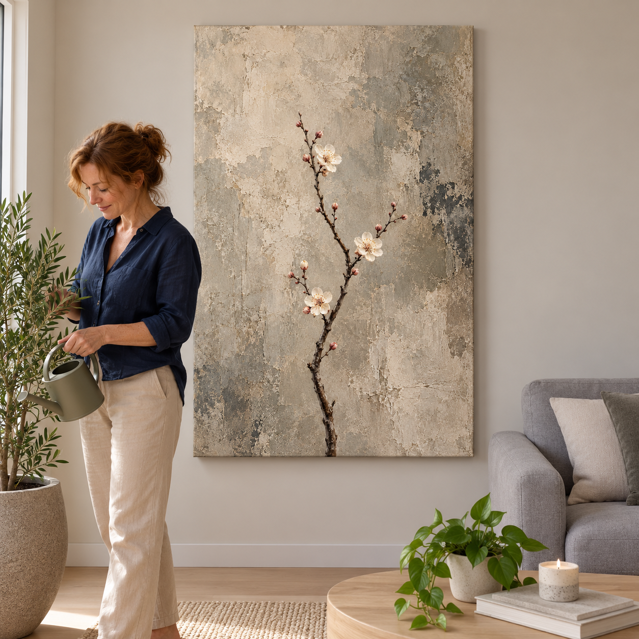 Plum Blossom on Stone No.2