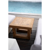Handcrafted Reclaimed Teak Side Table - Timeless Artisan Design