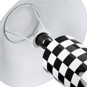 Checkers black iron table lamp