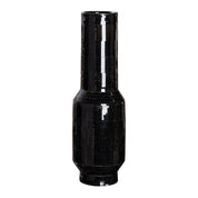Midnight mosaic black ceramic floor vase
