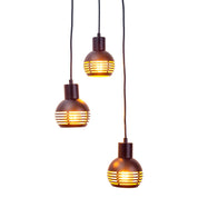 Handgemaakte luxe hanglamp in zwart en goudkleurige afwerking