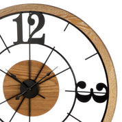 Presage black metal wall clock