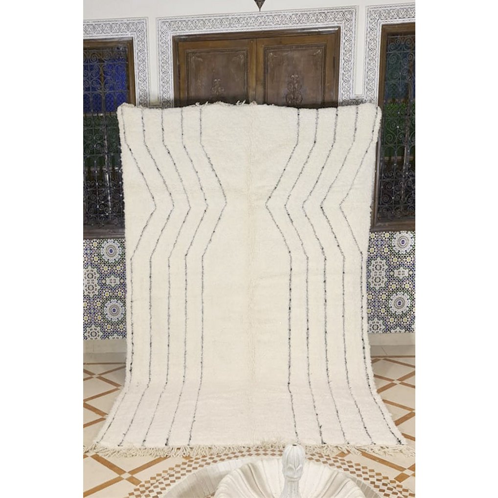 Handcrafted Luxury Berber Rug in Timeless Khémisset Design