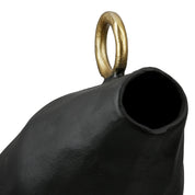 Midnight amphora black and gold aluminium vase