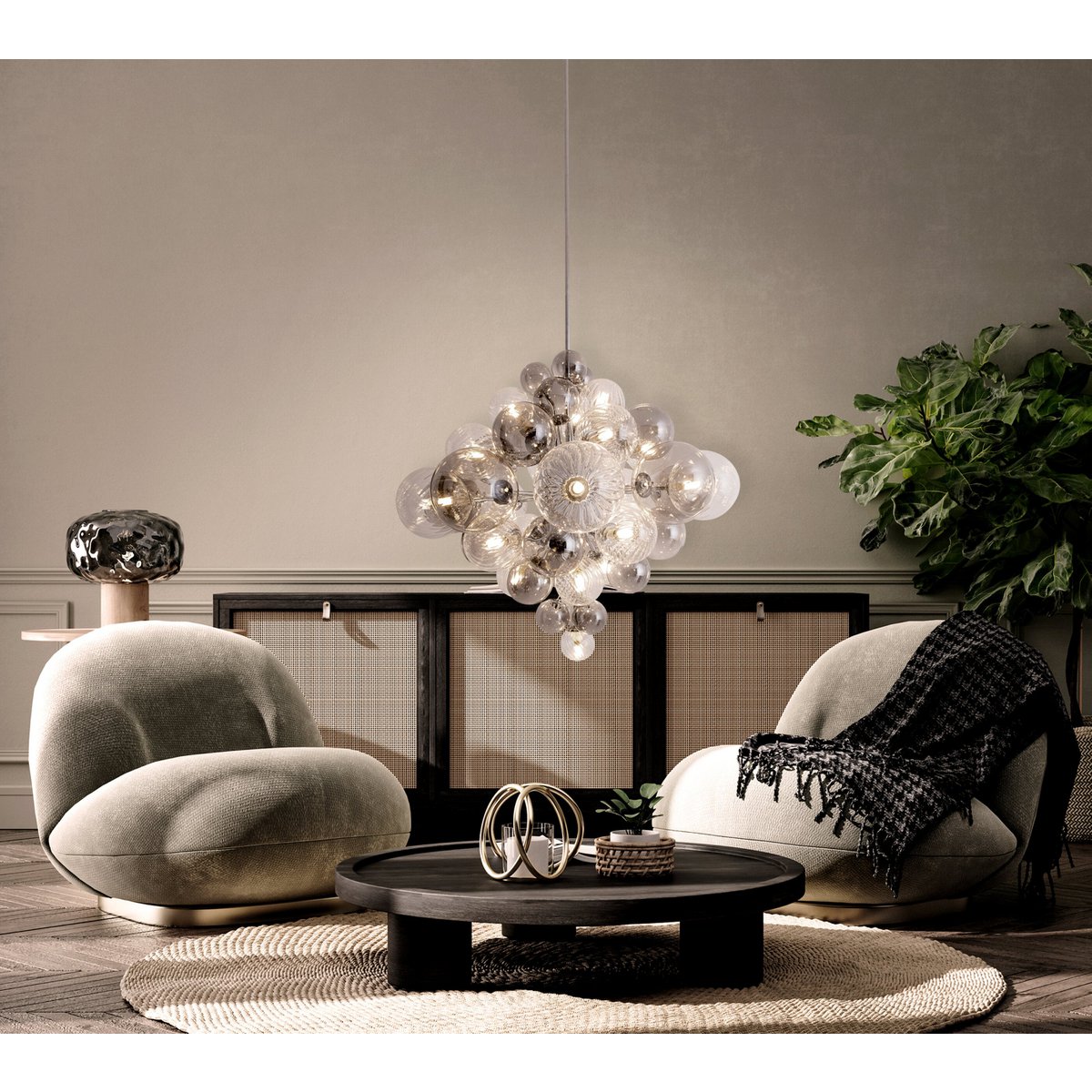 Tijdloze ambachtelijke luxe hanglamp in ambachtelijk natuurlijk design