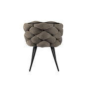 Elegant Hand-Finished Taupe Rock Chairs - Artisanal Craftsmanship