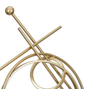 Orbit of creation gold metal sculpture