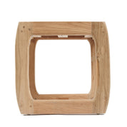 Symi reclaimed teak stool