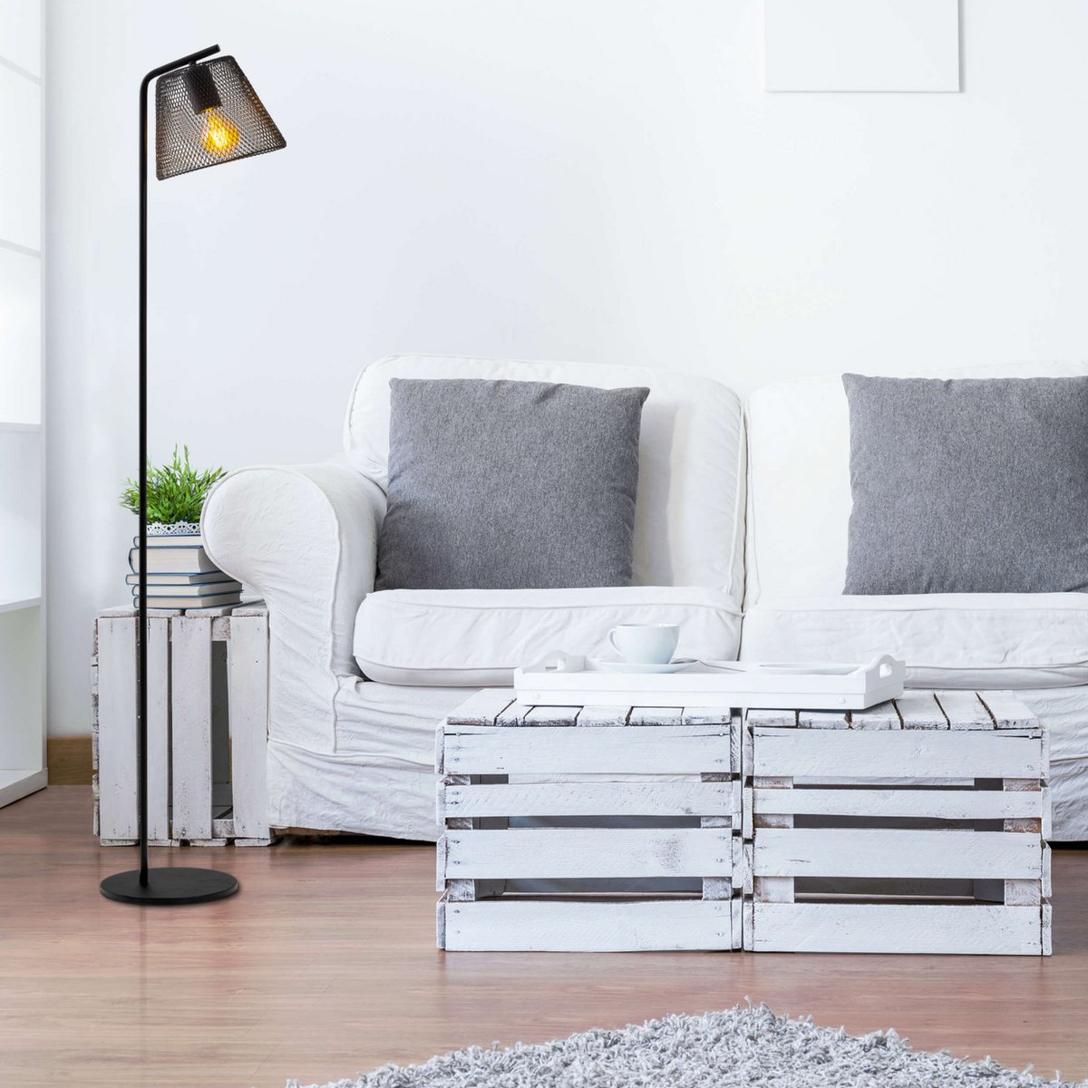 Handgemaakte luxe Korie vloerlamp met tijdloos design