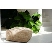Comfy beige cotton pouf