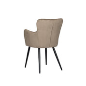 Elegant Hand-Finished Wing Chairs in Neutral Tones Set of 2