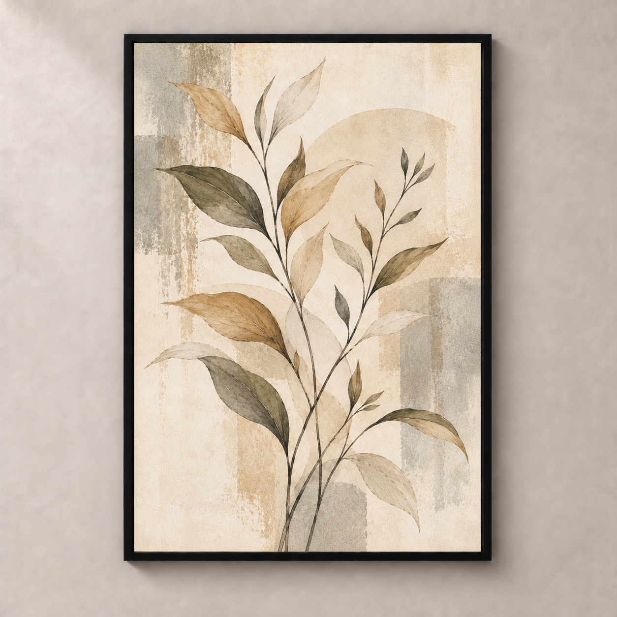 Airy Olive Study - vertical poster product view