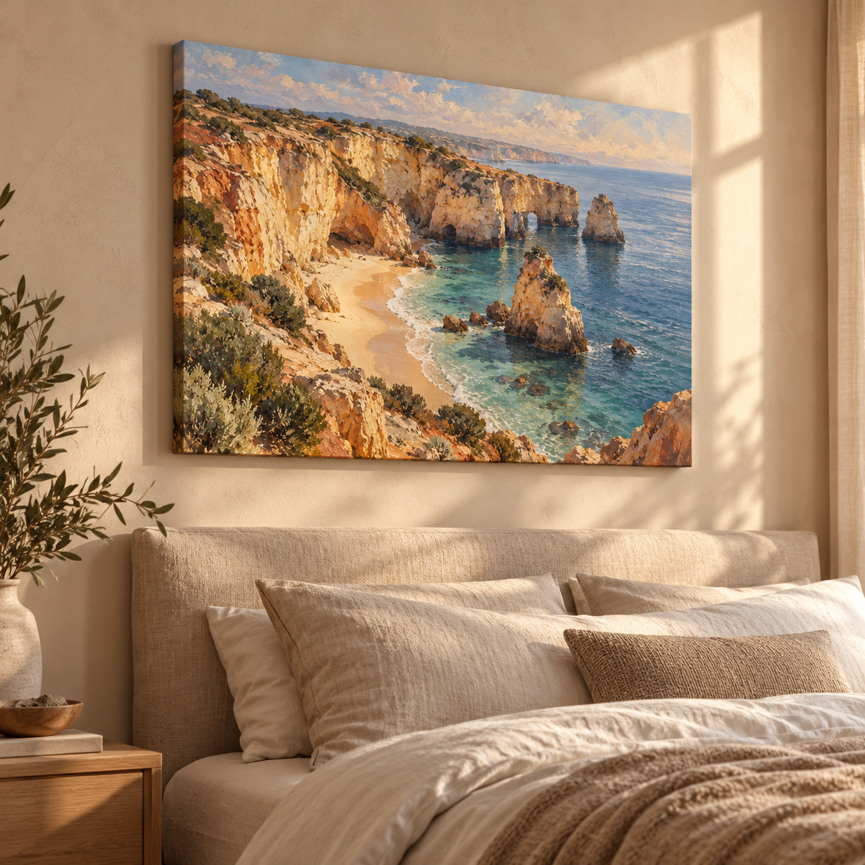 Algarve in Soft Light - horizontal canvas lifestyle
