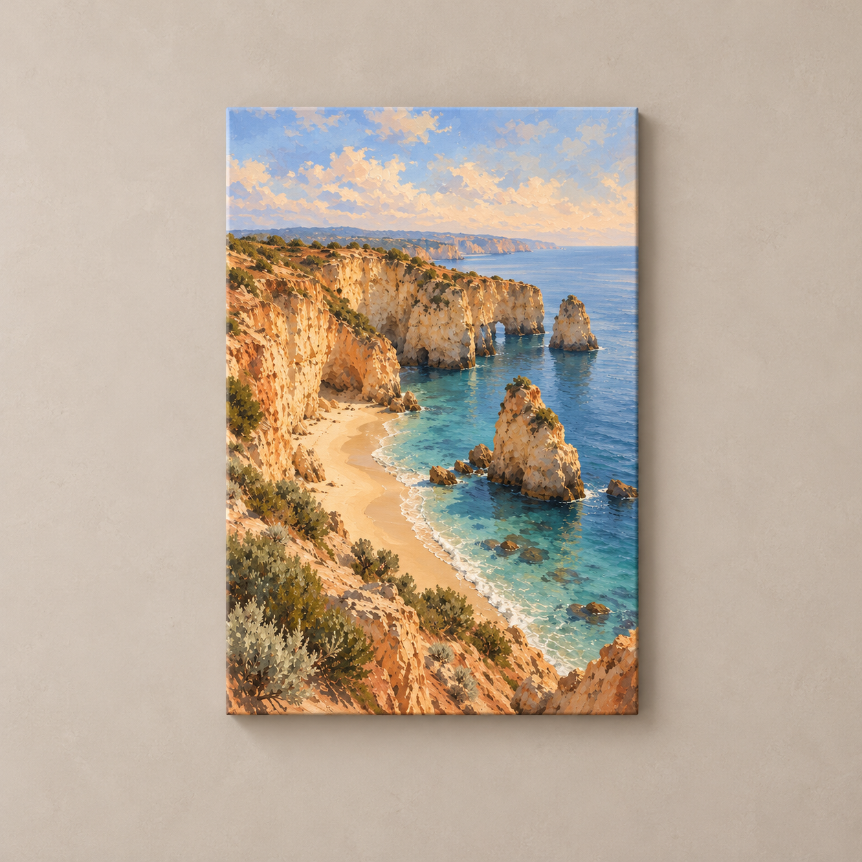 Algarve in Soft Light vertical canvas standalone