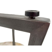 Handgemaakte luxe ronde salontafel met ambachtelijk metalen frame