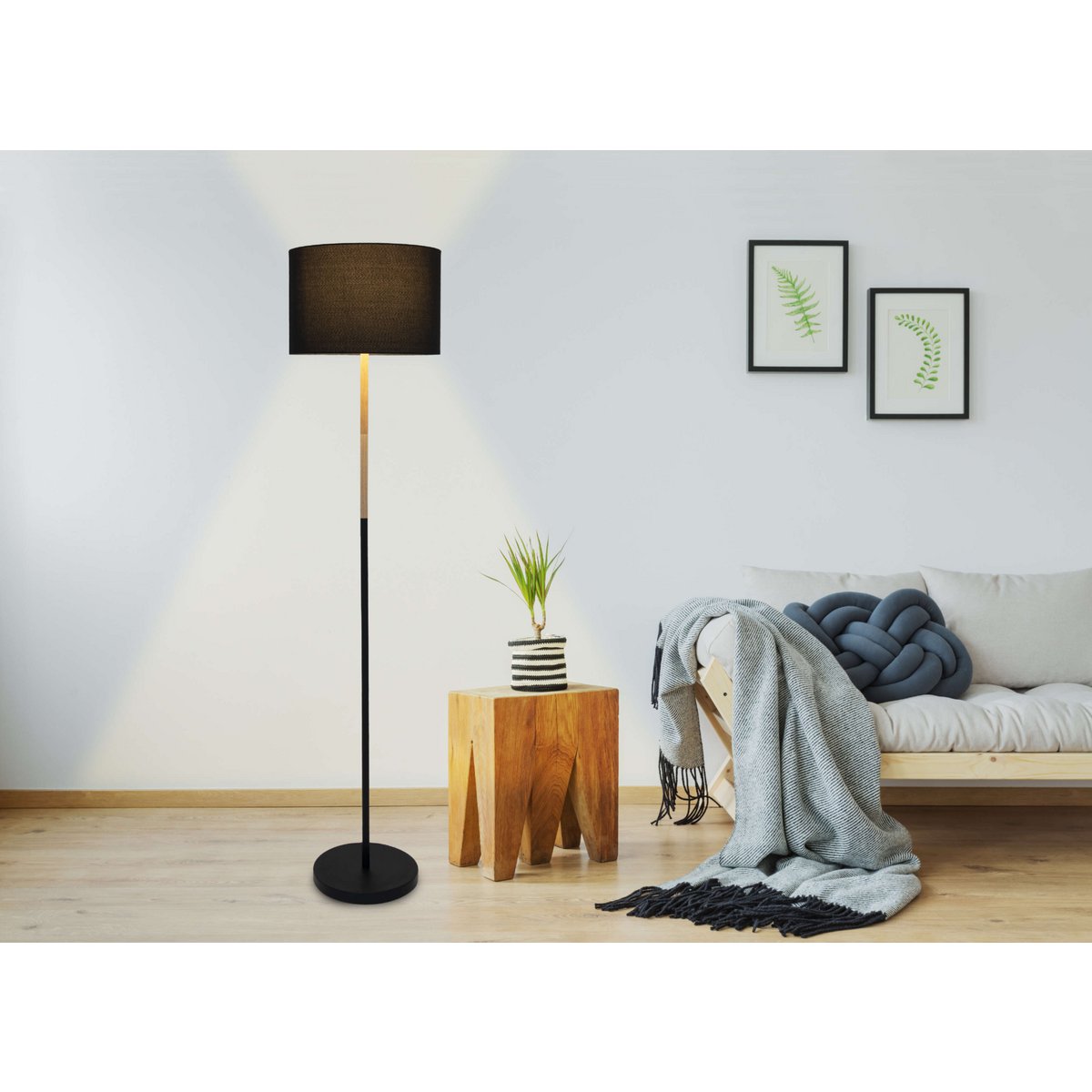 Tijdloze handgemaakte vloerlamp van hoogwaardige natuurlijke materialen