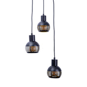 Handgemaakte luxe hanglamp in zwart en goudkleurige afwerking