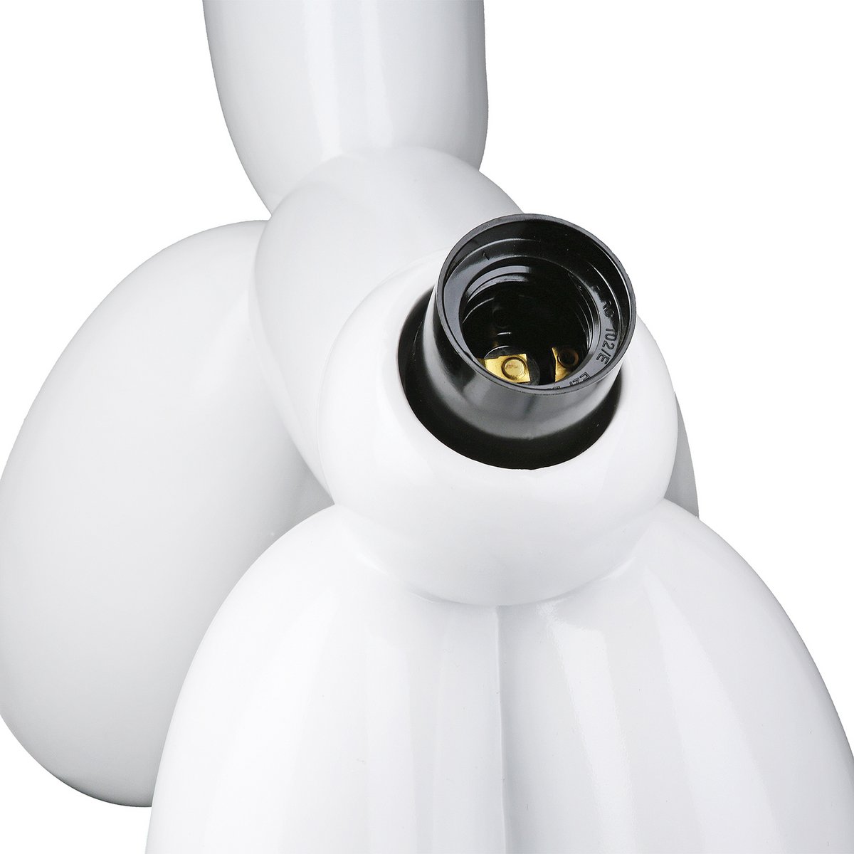 Scotty white resin table lamp
