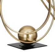 Orbit of creation gold metal sculpture