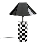 Checkers black iron table lamp