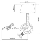 Handcrafted Luxury Table Lamp with Artisan Design and Jute