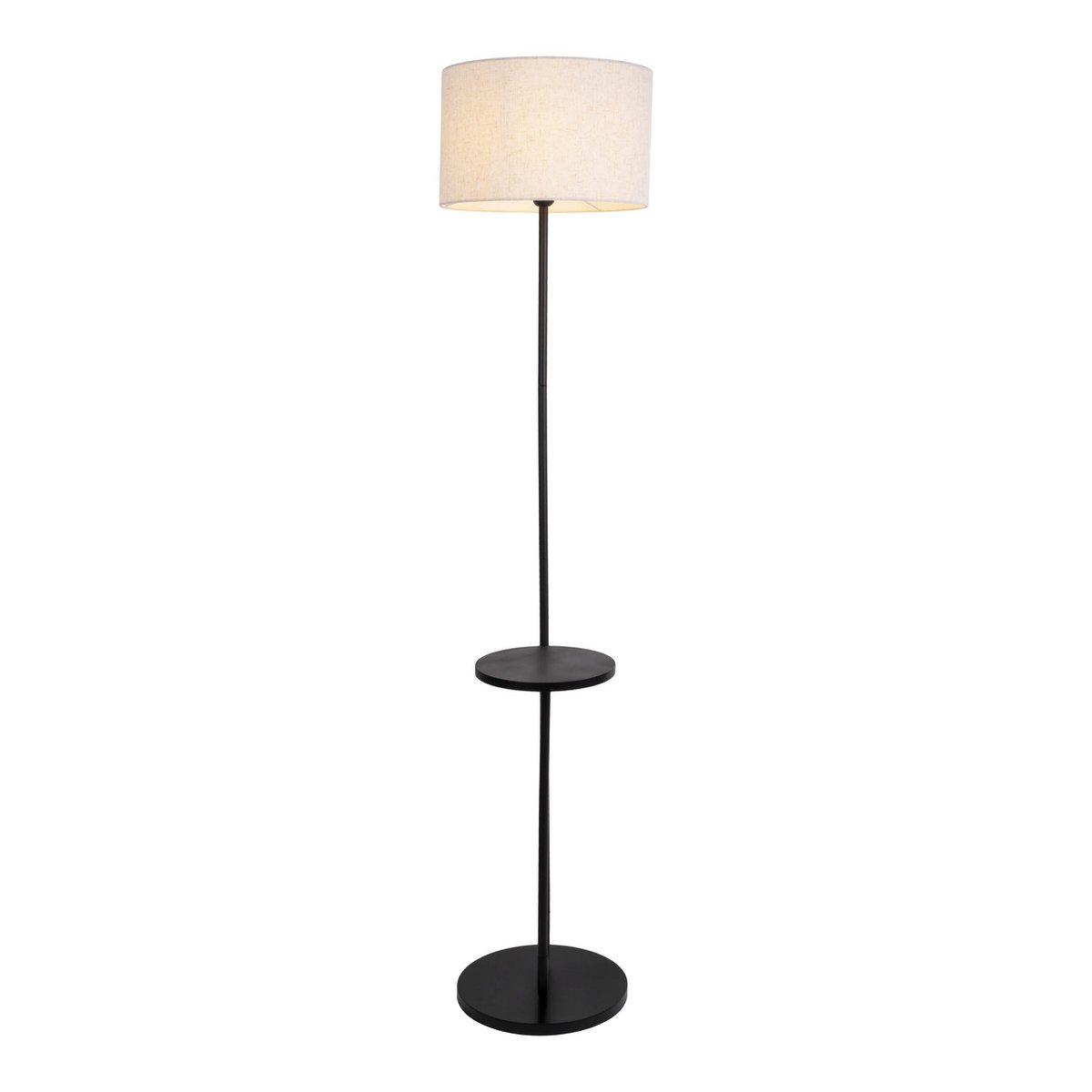 Tijdloze Artisan staande lamp met zorgvuldig samengesteld zwart metalen ontwerp