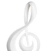 Key of harmony white resin sculpture